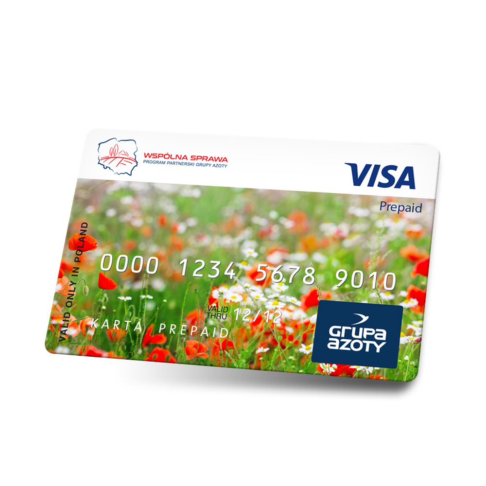 przykład: nagroda - karty prepaid